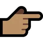 Microsoft 플랫폼을 위한 backhand index pointing right: medium skin tone