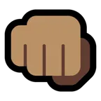 Microsoft 플랫폼을 위한 oncoming fist: medium skin tone