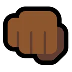 oncoming fist: medium-dark skin tone untuk platform Microsoft