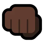 oncoming fist: dark skin tone per la piattaforma Microsoft
