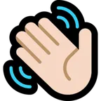 Microsoft dla platformy waving hand: light skin tone