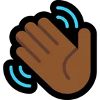 waving hand: medium-dark skin tone für Microsoft Plattform