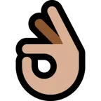 OK hand: medium-light skin tone per la piattaforma Microsoft