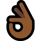 Microsoft dla platformy OK hand: medium-dark skin tone