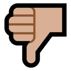 thumbs down: medium-light skin tone für Microsoft Plattform