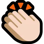 clapping hands: light skin tone สำหรับแพลตฟอร์ม Microsoft
