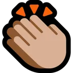 Microsoft 플랫폼을 위한 clapping hands: medium-light skin tone
