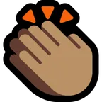 clapping hands: medium skin tone untuk platform Microsoft