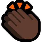 Microsoft 플랫폼을 위한 clapping hands: dark skin tone