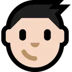 boy: light skin tone für Microsoft Plattform