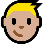 boy: medium-light skin tone per la piattaforma Microsoft