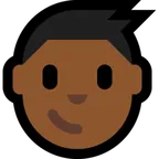 boy: medium-dark skin tone สำหรับแพลตฟอร์ม Microsoft