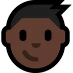 boy: dark skin tone für Microsoft Plattform