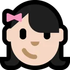 Microsoft 플랫폼을 위한 girl: light skin tone