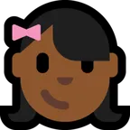girl: medium-dark skin tone pentru platforma Microsoft