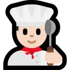 man cook: light skin tone สำหรับแพลตฟอร์ม Microsoft