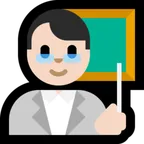 Microsoft platformu için man teacher: light skin tone