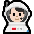 man astronaut: light skin tone pentru platforma Microsoft