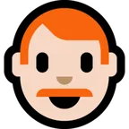 man: light skin tone, red hair til Microsoft platform