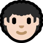 man: light skin tone, curly hair لمنصة Microsoft