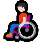 Microsoft platformu için man in manual wheelchair: light skin tone