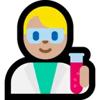 Microsoft platformu için man scientist: medium-light skin tone