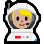 man astronaut: medium-light skin tone per la piattaforma Microsoft
