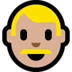 man: medium-light skin tone สำหรับแพลตฟอร์ม Microsoft