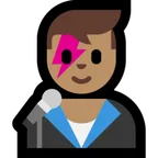 man singer: medium skin tone untuk platform Microsoft