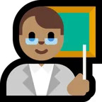 Microsoft प्लेटफ़ॉर्म के लिए man teacher: medium skin tone