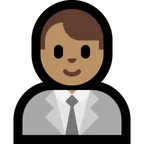 man office worker: medium skin tone pour la plateforme Microsoft