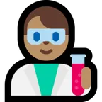 man scientist: medium skin tone pour la plateforme Microsoft