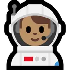 man astronaut: medium skin tone alustalla Microsoft