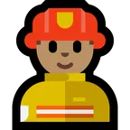 man firefighter: medium skin tone alustalla Microsoft