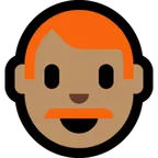 man: medium skin tone, red hair pour la plateforme Microsoft