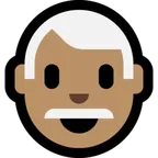 man: medium skin tone, white hair pour la plateforme Microsoft