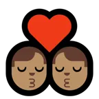 Microsoft প্ল্যাটফর্মে জন্য kiss: man, man, medium skin tone