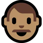 man: medium skin tone สำหรับแพลตฟอร์ม Microsoft