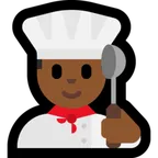 man cook: medium-dark skin tone til Microsoft platform