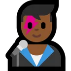man singer: medium-dark skin tone für Microsoft Plattform