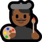 man artist: medium-dark skin tone til Microsoft platform