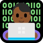 man technologist: medium-dark skin tone สำหรับแพลตฟอร์ม Microsoft