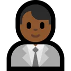 Microsoft platformu için man office worker: medium-dark skin tone