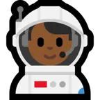 man astronaut: medium-dark skin tone สำหรับแพลตฟอร์ม Microsoft