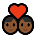 couple with heart: man, man, medium-dark skin tone para a plataforma Microsoft