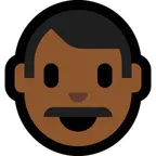 man: medium-dark skin tone untuk platform Microsoft