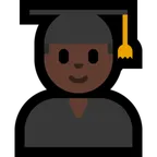 Microsoft dla platformy man student: dark skin tone