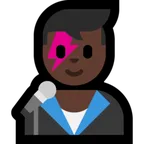 man singer: dark skin tone für Microsoft Plattform