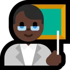 man teacher: dark skin tone för Microsoft-plattform