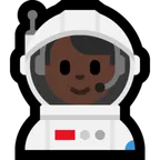 man astronaut: dark skin tone สำหรับแพลตฟอร์ม Microsoft